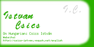 istvan csics business card