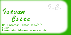 istvan csics business card